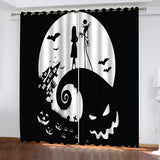 Load image into Gallery viewer, The Nightmare Before Curtains Pattern Blackout Window Drapes