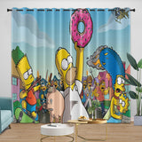 Load image into Gallery viewer, The Simpsons Curtains Blackout Window Drapes Kids Room Decoration