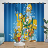 Charger l'image dans la visionneuse de la galerie, The Simpsons Curtains Blackout Window Pattern Drapes Room Decoration