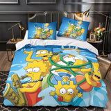 Charger l'image dans la visionneuse de la galerie, The Simpsons Pattern Duvet Cover Kids Bedding Set Without Filler