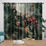 Charger l&#39;image dans la visionneuse de la galerie, Thunderbolts Pattern Curtains Blackout Window Drapes Room Decoration