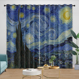 Charger l'image dans la visionneuse de la galerie, Van Gogh Painting Curtains Blackout Window Drapes Kids Room Decoration