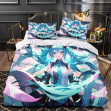 Charger l&#39;image dans la visionneuse de la galerie, Vocaloid Miku Hatsune Bedding Set Duvet Cover Without Filler