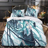 Charger l&#39;image dans la visionneuse de la galerie, Vocaloid Miku Hatsune Bedding Set Duvet Cover Without Filler