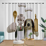 Charger l&#39;image dans la visionneuse de la galerie, Wallace Gromit Curtains Blackout Window Drapes Room Decoration