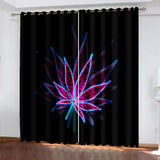 Load image into Gallery viewer, 420 weed plant Pattern Curtains Blackout Window Treatments Drapes