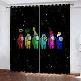Load image into Gallery viewer, Among Us Curtains Blackout Window Treatments Drapes for Room Decoration