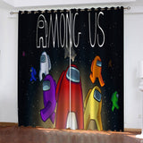Load image into Gallery viewer, Among Us Curtains Blackout Window Treatments Drapes for Room Decoration