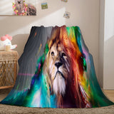 Charger l&#39;image dans la visionneuse de la galerie, Animal Lion Couverture Douce Flanelle Polaire Couverture Dunelm Literie Couverture