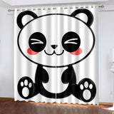 Load image into Gallery viewer, Animal Panda Curtains Pattern Blackout Window Drapes