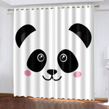 Load image into Gallery viewer, Animal Panda Curtains Pattern Blackout Window Drapes