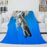 Load image into Gallery viewer, Animal Shark Blanket Soft Flannel Fleece Blanket Dunelm Bedding Blanket