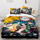 Charger l&#39;image dans la visionneuse de la galerie, Anime Demon Slayer Cosplay Bedding Set UK Quilt Duvet Covers Bed Sets