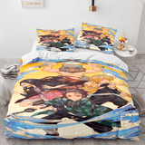 Charger l&#39;image dans la visionneuse de la galerie, Anime Demon Slayer Cosplay UK Bedding Set Quilt Duvet Cover Bed Sets