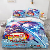 Charger l&#39;image dans la visionneuse de la galerie, Anime Demon Slayer Cosplay UK Bedding Set Quilt Duvet Cover Bed Sets