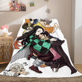 Load image into Gallery viewer, Anime Demon Slayer Flannel Fleece Blanket Cosplay Wrap Nap Quilt Blanket