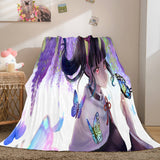 Load image into Gallery viewer, Anime Demon Slayer Flannel Fleece Blanket Cosplay Wrap Nap Quilt Blanket