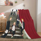 Load image into Gallery viewer, Anime Tokyo Revengers Cosplay Flannel Fleece Blanket Wrap Nap Quilt