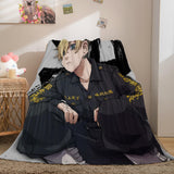 Load image into Gallery viewer, Anime Tokyo Revengers Cosplay Flannel Fleece Blanket Wrap Nap Quilt