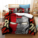 Load image into Gallery viewer, Avengers Iron Man Captain America Bedding Set Duvet Cover