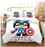 Load image into Gallery viewer, Avengers Iron Man Captain America Bedding Set Duvet Cover