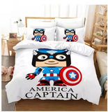 Load image into Gallery viewer, Avengers Iron Man Captain America Bedding Set Duvet Cover Bed Sets