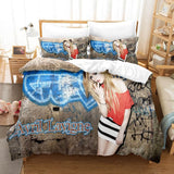 Load image into Gallery viewer, Avril Ramona Lavigne Cosplay Bedding Set Quilt Duvet Covers Bed Sets