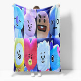 Charger l&#39;image dans la visionneuse de la galerie, BT21 couverture flanelle polaire jeter Cosplay couverture Wrap sieste couverture