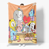 Charger l&#39;image dans la visionneuse de la galerie, BT21 Cosplay couverture flanelle polaire jeter couette Wrap sieste couverture