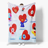 Charger l&#39;image dans la visionneuse de la galerie, BT21 Cosplay couverture flanelle polaire jeter couette Wrap sieste couverture