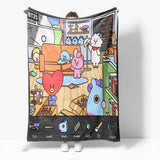 Charger l&#39;image dans la visionneuse de la galerie, BT21 Cosplay couverture flanelle polaire jeter couette Wrap sieste couverture