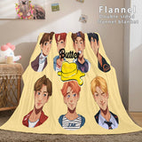 Charger l&#39;image dans la visionneuse de la galerie, BTS Butter Bangtan Boys Cosplay Couverture Flanelle Polaire Jeter Couverture