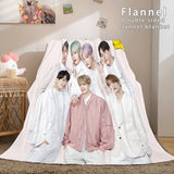 Load image into Gallery viewer, BTS Butter Bangtan Boys Dunelm Bedding Blanket Flannel Fleece Blanket