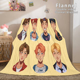 Load image into Gallery viewer, BTS Butter Bangtan Boys Dunelm Bedding Blanket Flannel Fleece Blanket