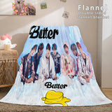 Load image into Gallery viewer, BTS Butter Bangtan Boys Dunelm Bedding Blanket Flannel Fleece Blanket