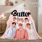 Load image into Gallery viewer, BTS Butter Bangtan Boys Flannel Fleece Blanket