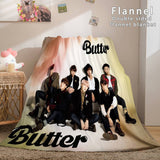 Load image into Gallery viewer, BTS Butter Bangtan Boys Flannel Fleece Blanket