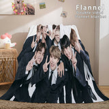 Load image into Gallery viewer, BTS Butter Bangtan Boys Flannel Fleece Blanket