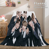 Load image into Gallery viewer, BTS Butter Bangtan Boys Dunelm Bedding Flannel Fleece Cospaly Blanket