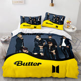 Charger l&#39;image dans la visionneuse de la galerie, BTS Butter Team Cosplay Parure de lit Housse de couette Housse de couette Ensembles de draps