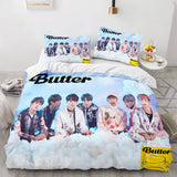 Charger l&#39;image dans la visionneuse de la galerie, BTS Butter Team Cosplay Parure de lit Housse de couette Housse de couette Ensembles de draps