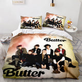 Charger l&#39;image dans la visionneuse de la galerie, BTS Butter Team Cosplay Parure de lit Housse de couette Housse de couette Ensembles de draps