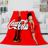 Load image into Gallery viewer, Betty Boop Cosplay Soft Flannel Fleece Blanket Throw Bedding Blankets