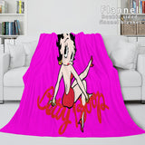 Charger l&#39;image dans la visionneuse de la galerie, Betty Boop Cosplay Soft Flannel Fleece Blanket Throw Literie Couvertures