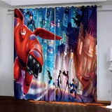 Load image into Gallery viewer, Big Hero 6 Curtains Pattern Blackout Window Drapes