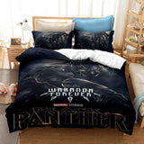 Charger l&#39;image dans la visionneuse de la galerie, Black Panther Cosplay UK ensemble de literie housse de couette ensembles de draps de lit