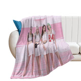 Load image into Gallery viewer, BlackPink Blanket Pattern Flannel Throw Room Decoration