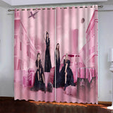 Load image into Gallery viewer, BlackPink Curtains Pattern Blackout Window Drapes