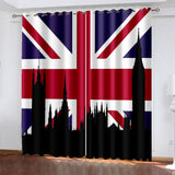 Load image into Gallery viewer, British flag Curtains Pattern Blackout Window Drapes