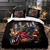 Load image into Gallery viewer, Caferacer Pattern Bedding Set Quilt Cover Without Filler